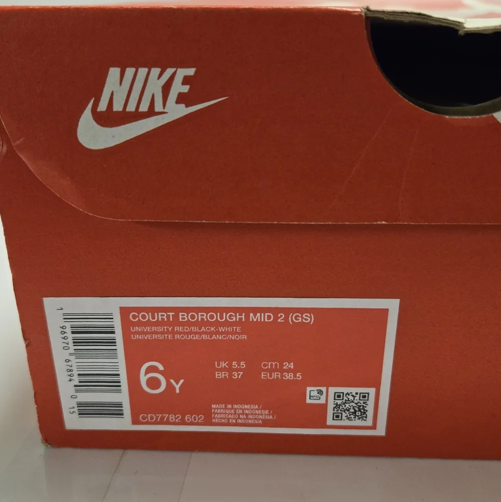 Nike Court Borough‎ Mid 2 (GS) University Red/ Black-White